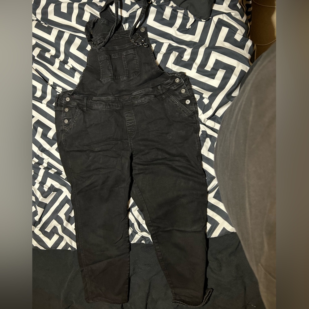 TORRID Black Denim Overalls size 24